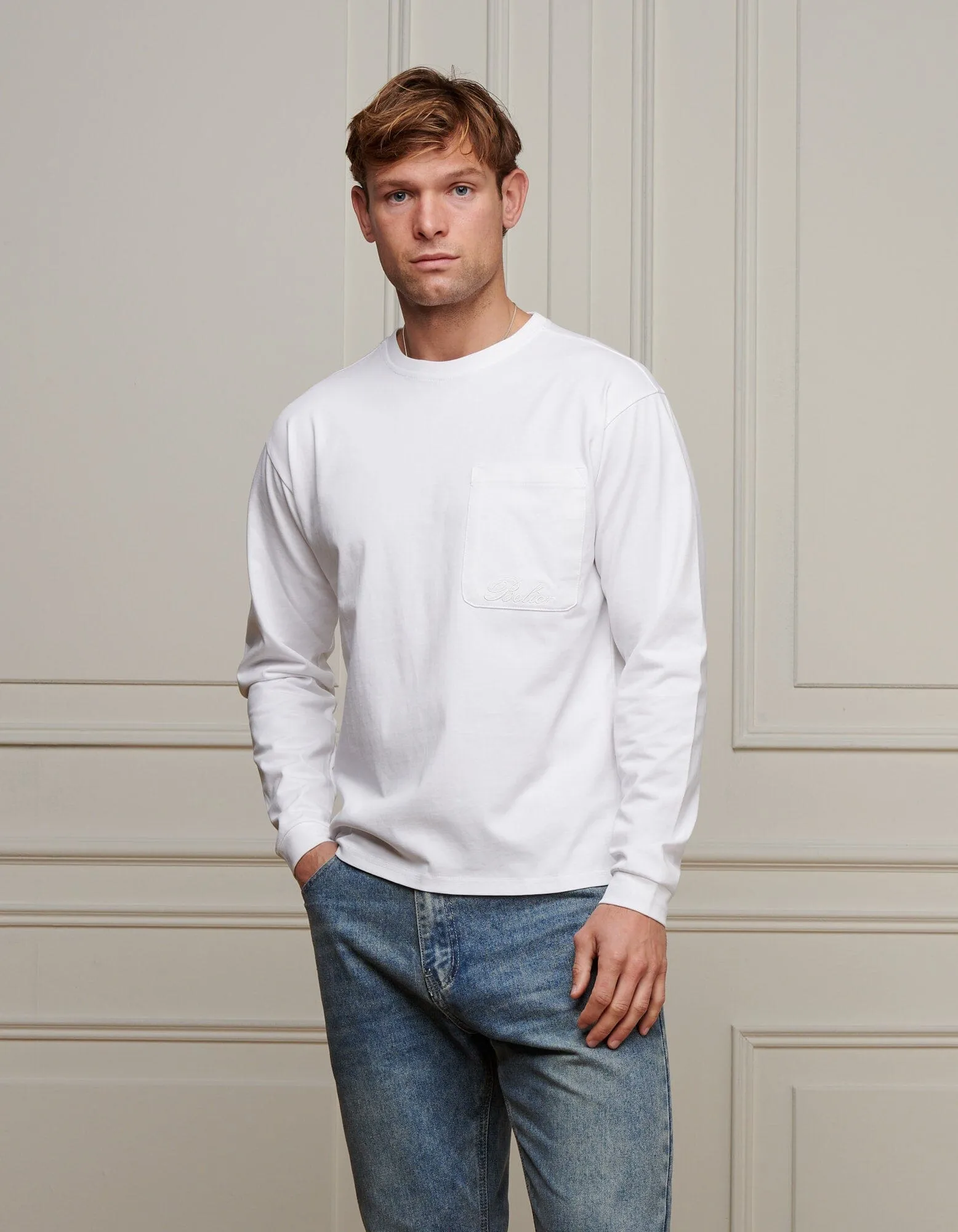White L/S Pocket T-Shirt