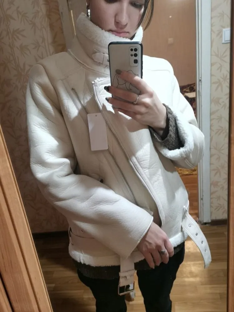 Winter Coats Women Thickness Faux Leather  Female  Jacket