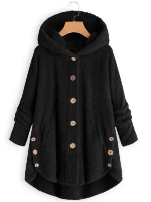 Winter Hooded Fleece Plus Size Extra Loose Women Coat
