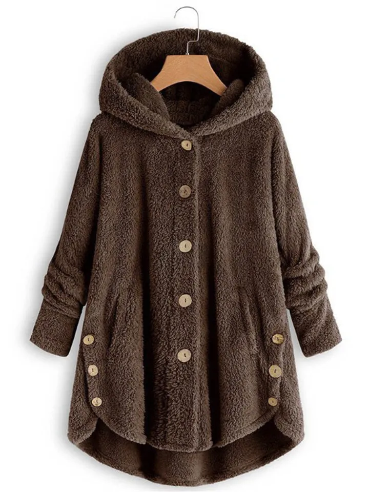 Winter Hooded Fleece Plus Size Extra Loose Women Coat