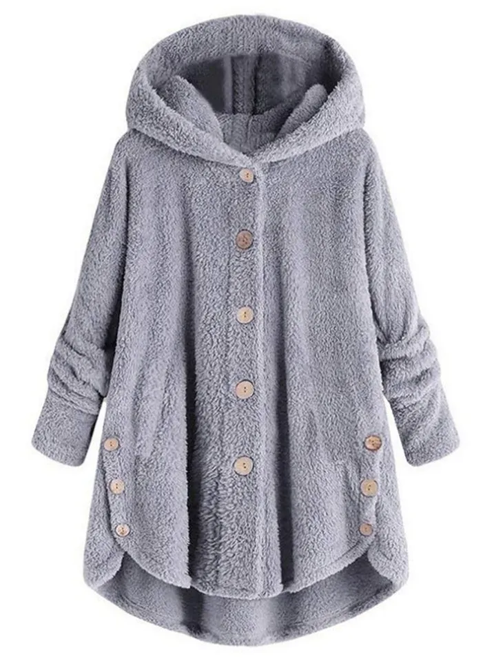 Winter Hooded Fleece Plus Size Extra Loose Women Coat