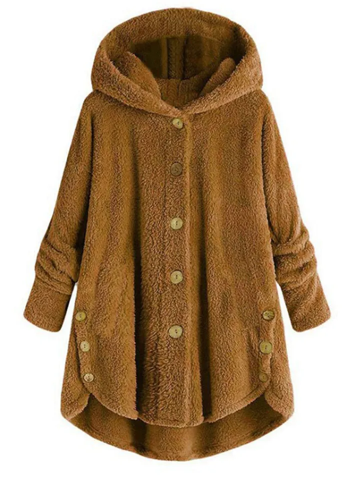 Winter Hooded Fleece Plus Size Extra Loose Women Coat