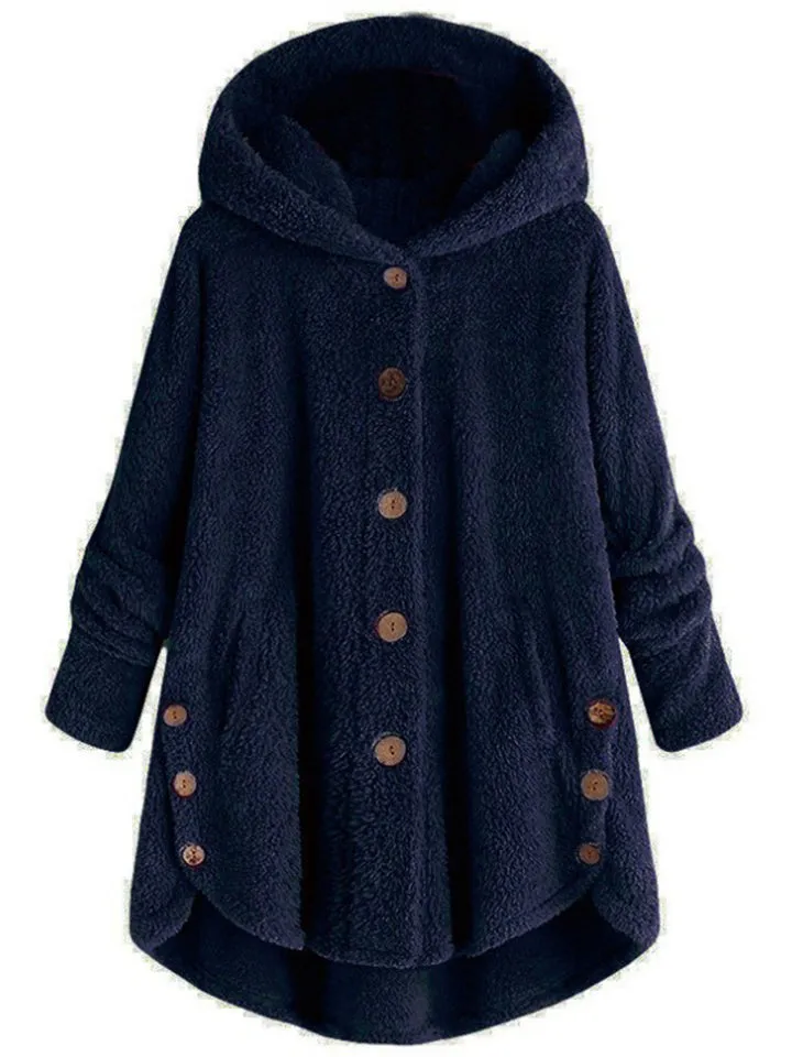 Winter Hooded Fleece Plus Size Extra Loose Women Coat