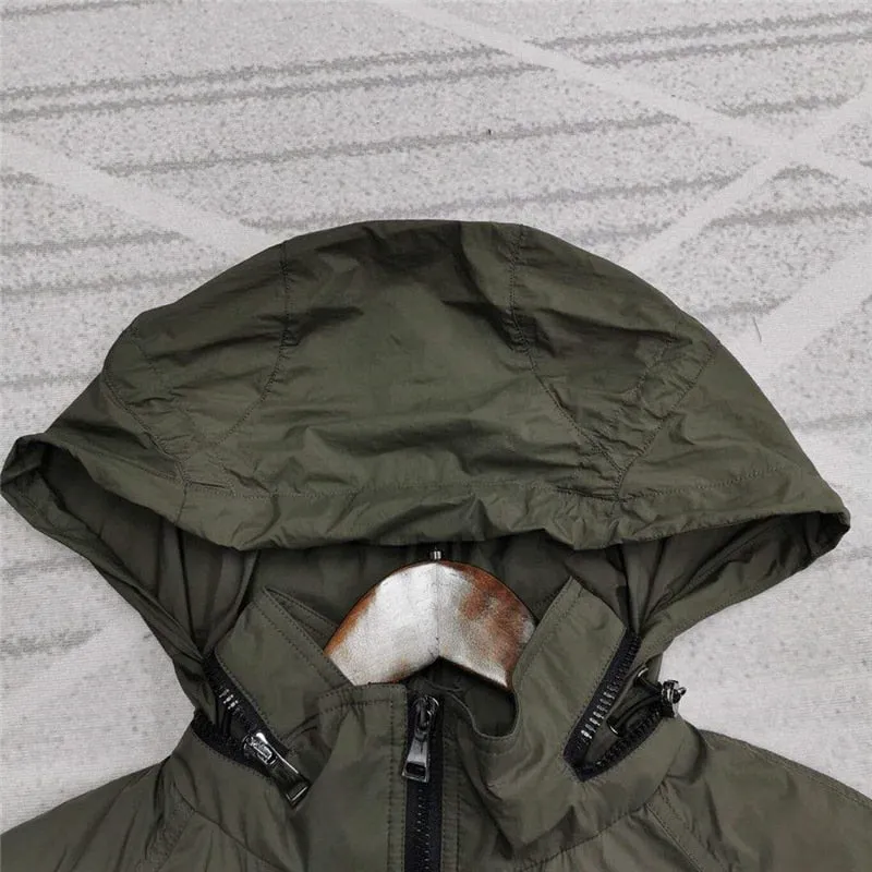 Women  Nylon Zipper Trench with 90% White Duck Down