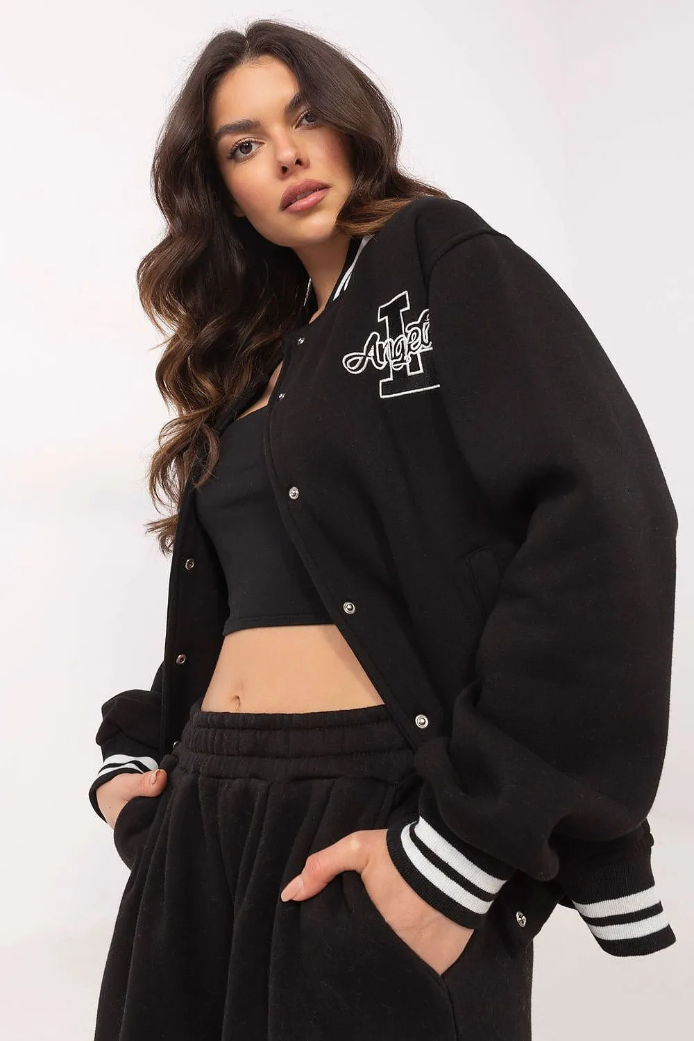 Women's Casual Bomber Jacket with Stylish Accents