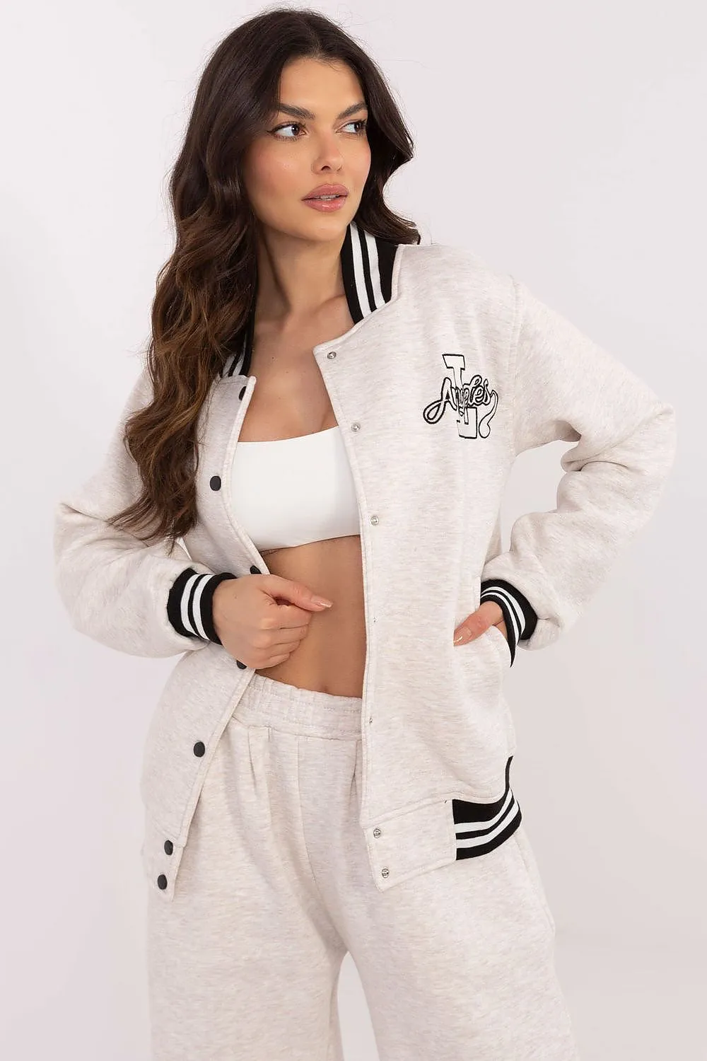 Women's Casual Bomber Jacket with Stylish Accents