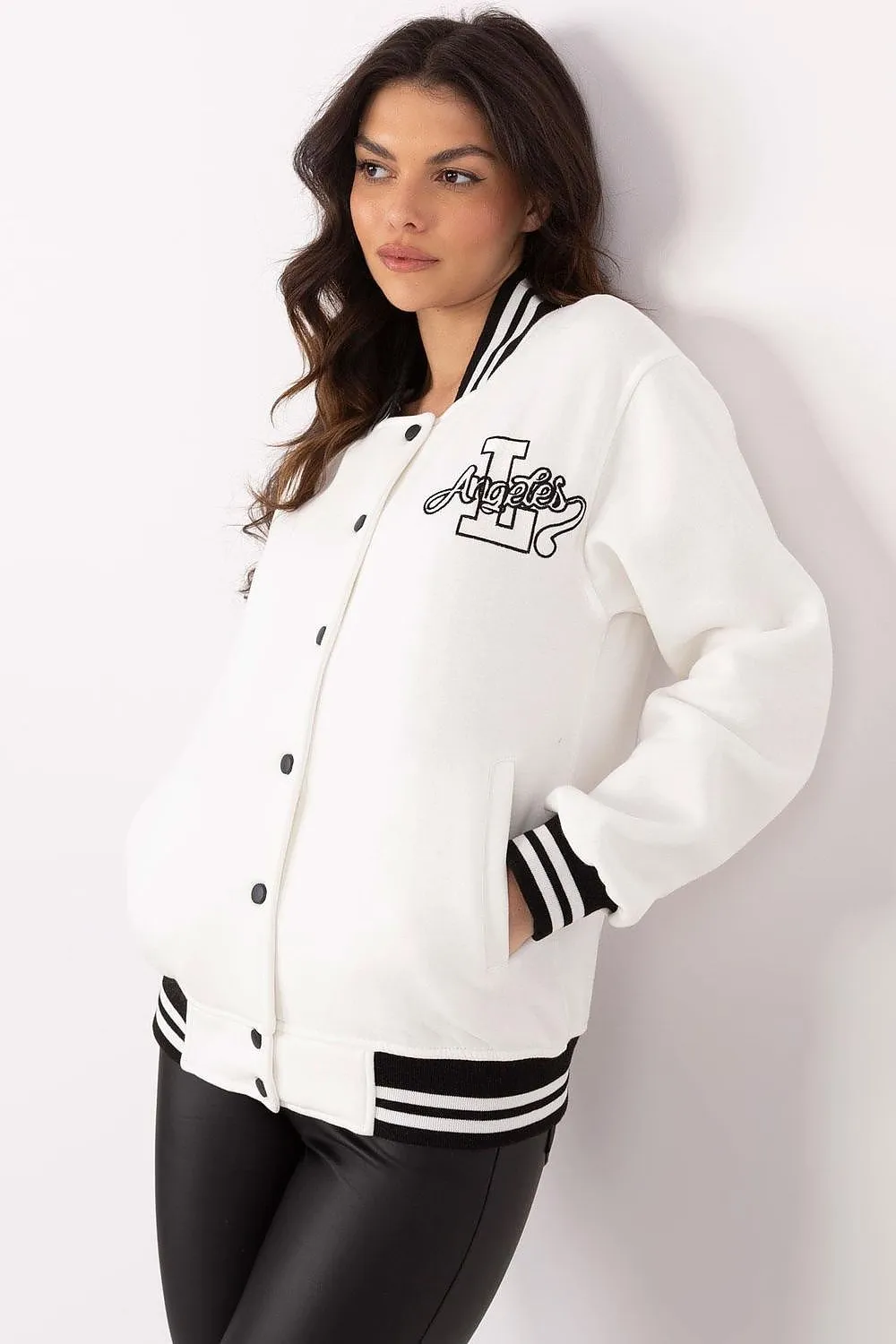 Women's Casual Bomber Jacket with Stylish Accents
