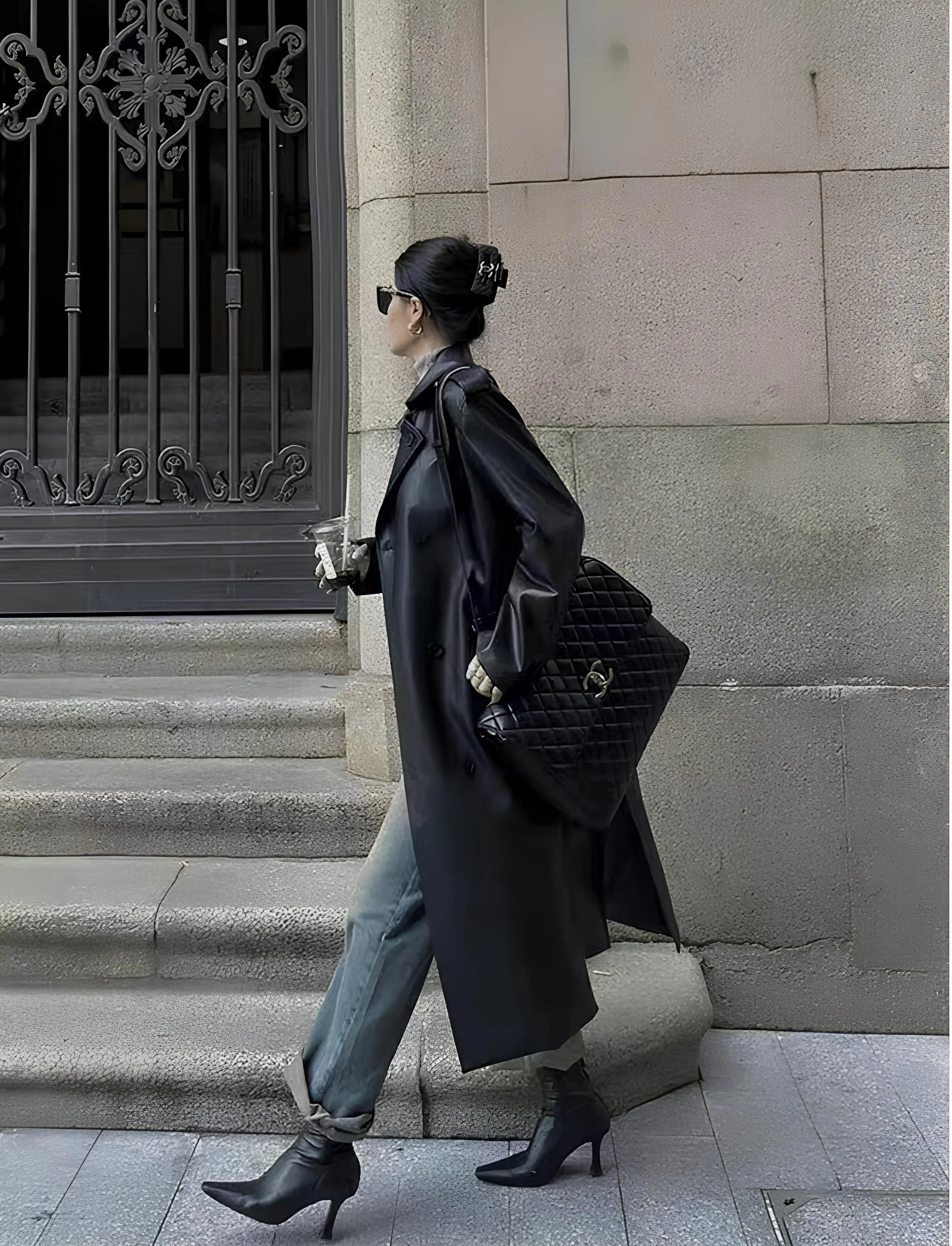 Women’s Faux Leather Long Coat – Sleek, Edgy & Timeless