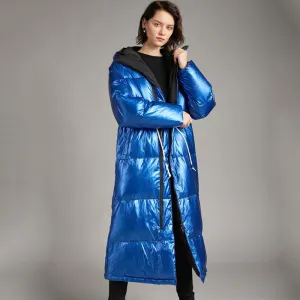 Womens Long Puffer Coat Down Jacket