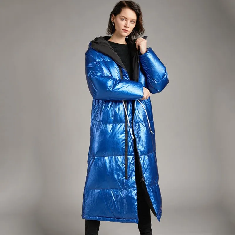 Womens Long Puffer Coat Down Jacket
