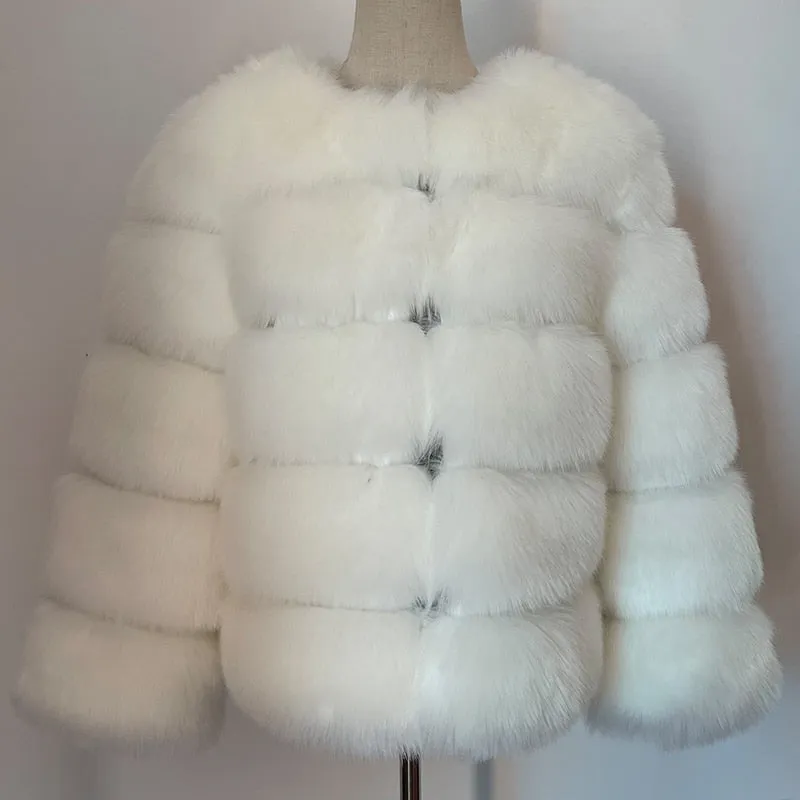 Women's New Fashion Faux Fur Winter Coat