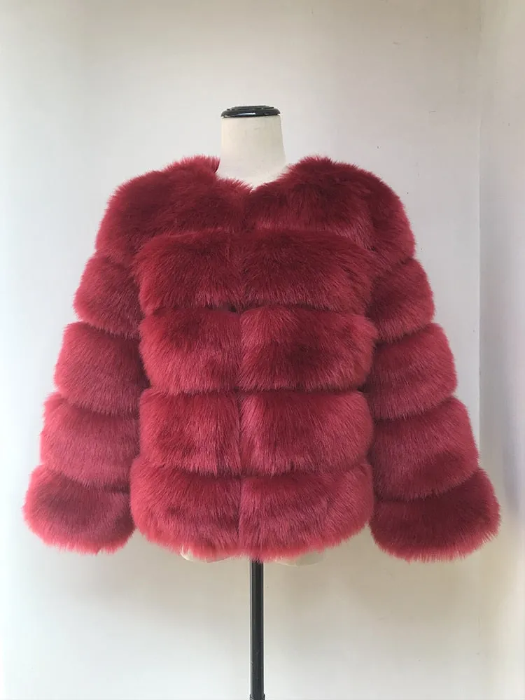 Women's New Fashion Faux Fur Winter Coat