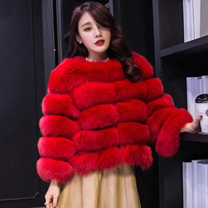 Women's New Fashion Faux Fur Winter Coat