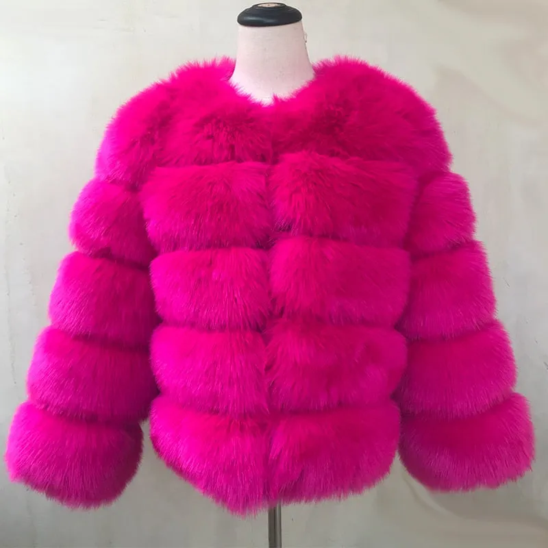 Women's New Fashion Faux Fur Winter Coat