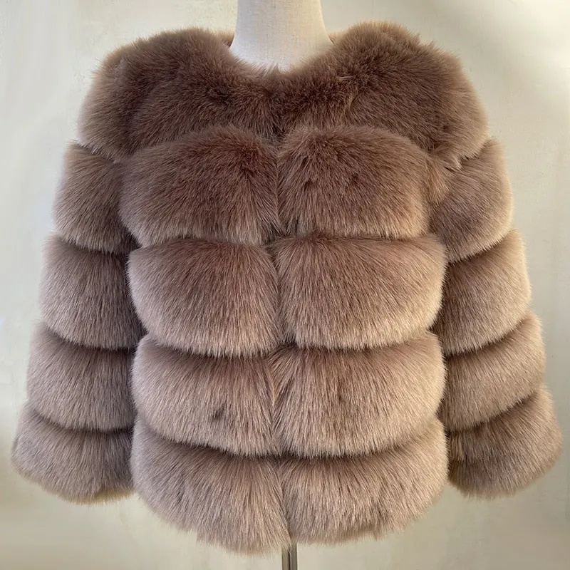 Women's New Fashion Faux Fur Winter Coat