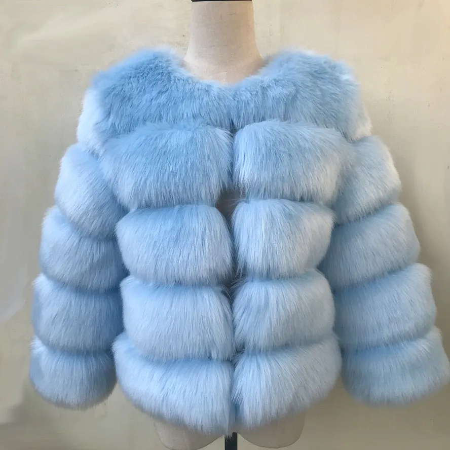 Women's New Fashion Faux Fur Winter Coat