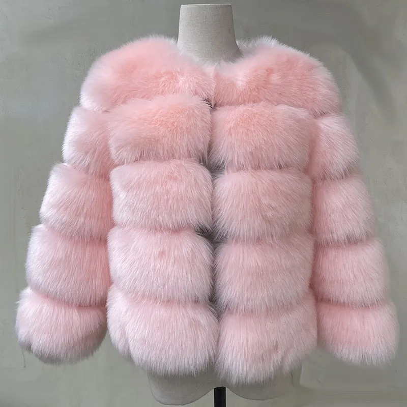 Women's New Fashion Faux Fur Winter Coat