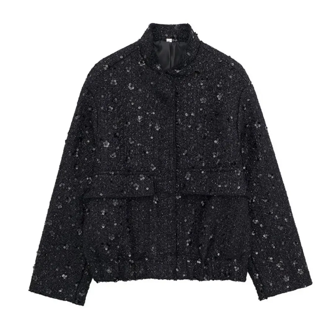 Women's Oversized Sequin Party Jacket | Lightweight