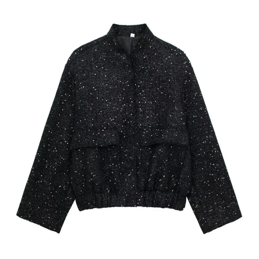 Women's Oversized Sequin Party Jacket | Lightweight