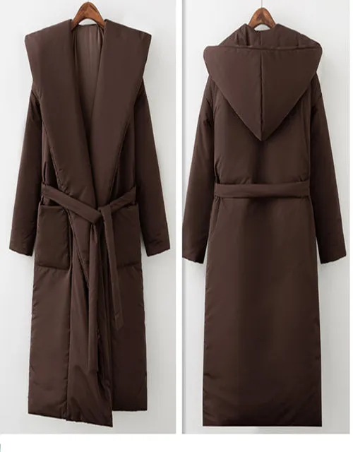 Women's Stylish Thick fluff Long Parka Coat Warm Waterproof Coat
