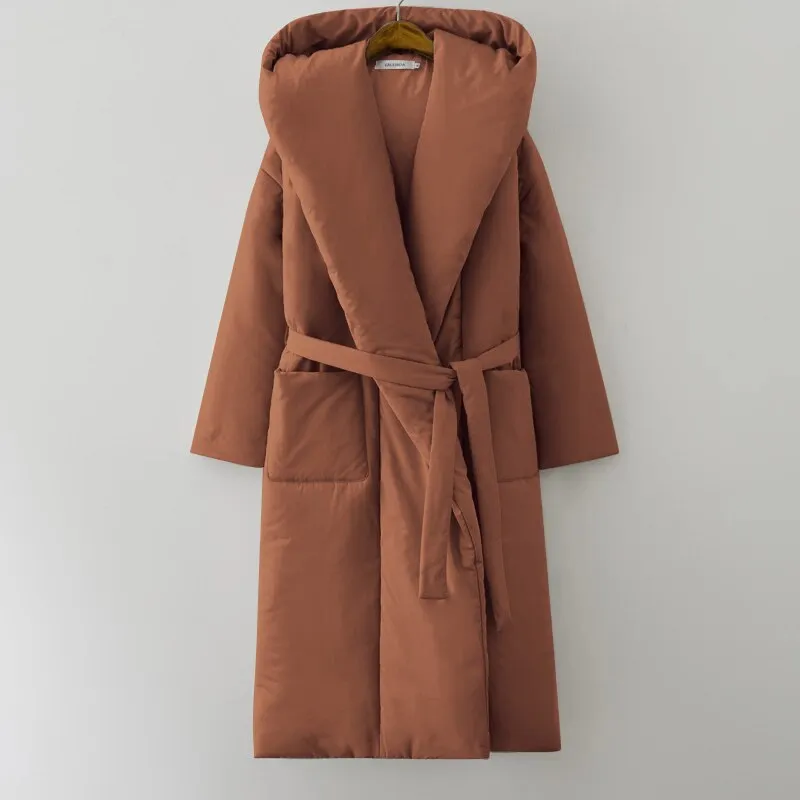 Women's Stylish Thick fluff Long Parka Coat Warm Waterproof Coat