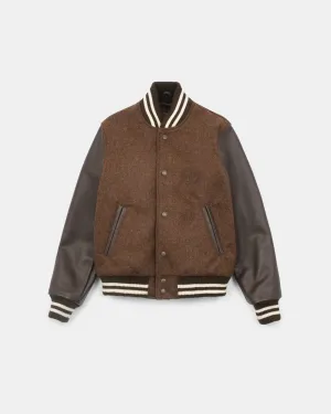 Women's Varsity Jacket - Medium Brown Mix