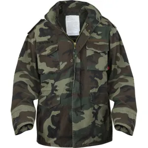 Woodland Camouflage - Tactical M-65 Field Jacket - Lightweight - Vintage Washed Cotton - No Liner
