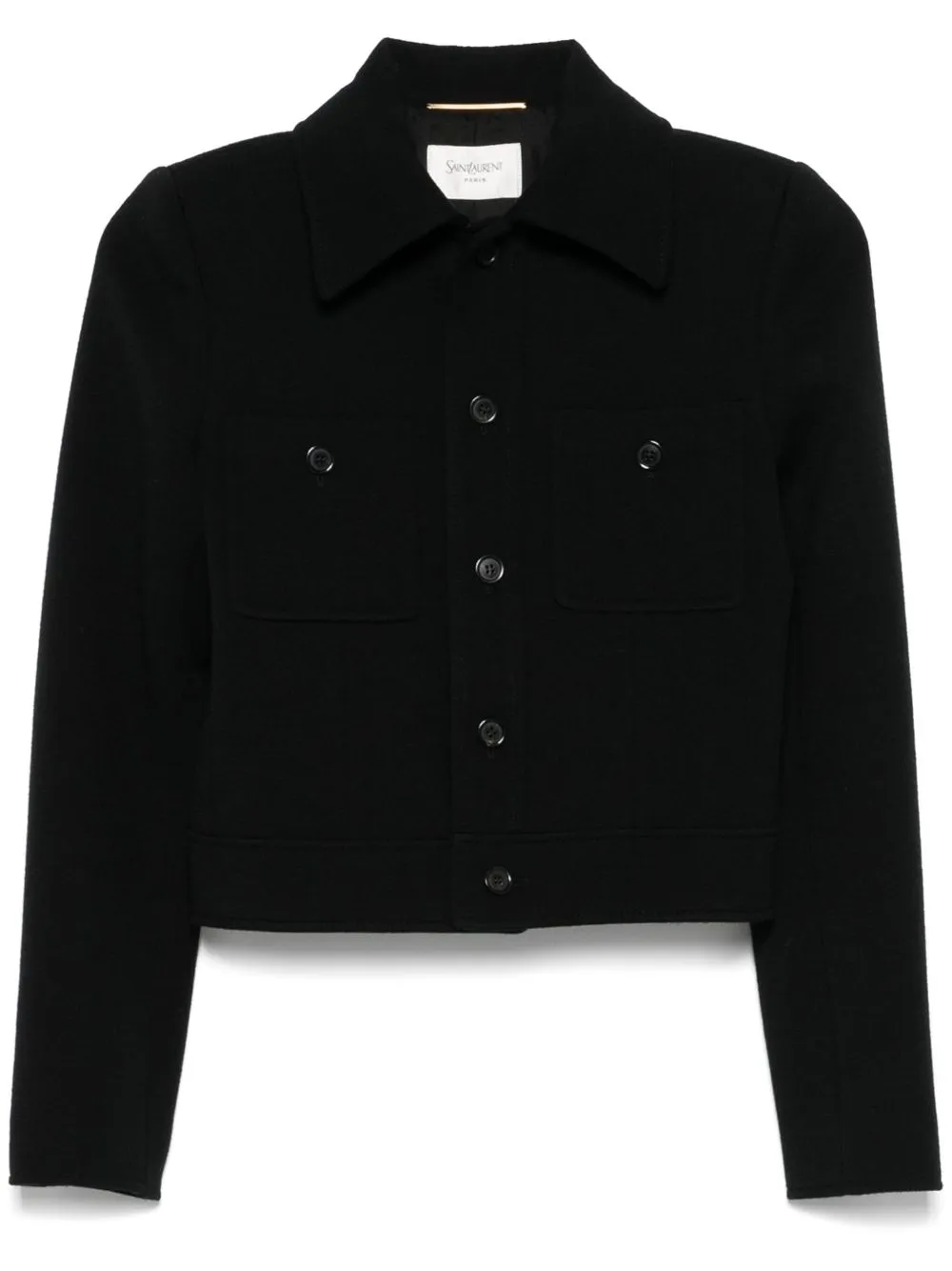 Wool blend cropped jacket