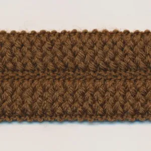 Wool Knit Binder Tape #6 Brown