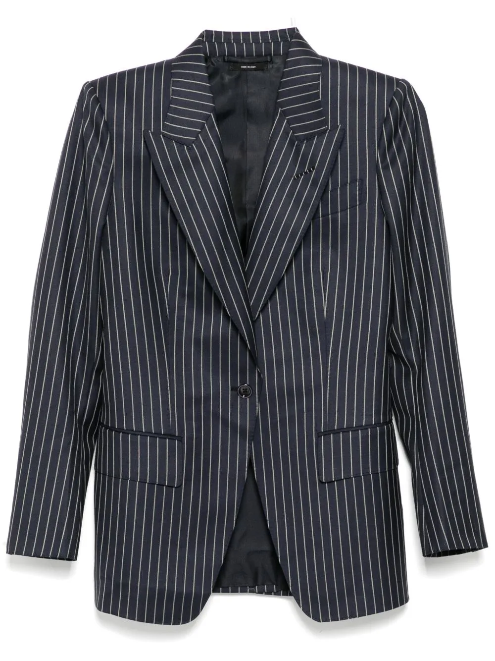 Wool single-breasted blazer jacket