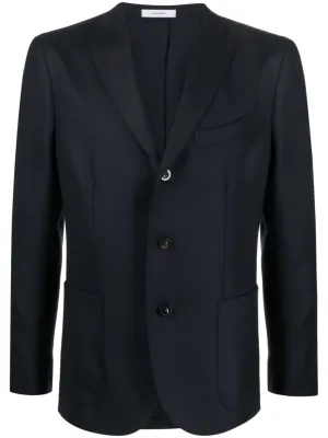 Wool single-breasted blazer jacket