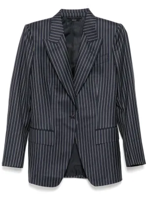 Wool single-breasted blazer jacket