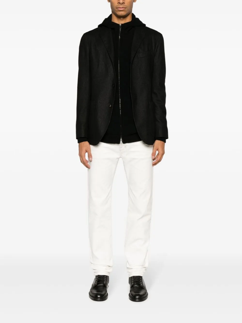 Wool single-breasted jacket