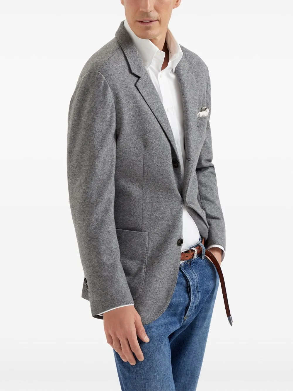 Wool single-breasted jacket