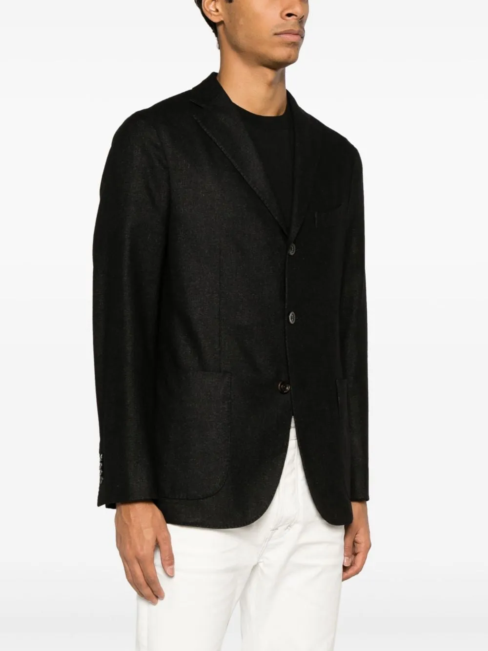 Wool single-breasted jacket