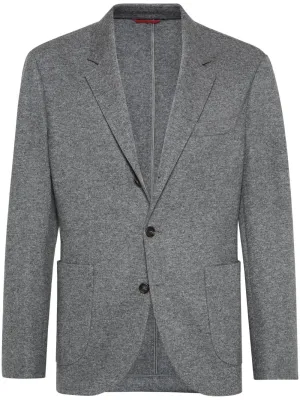 Wool single-breasted jacket