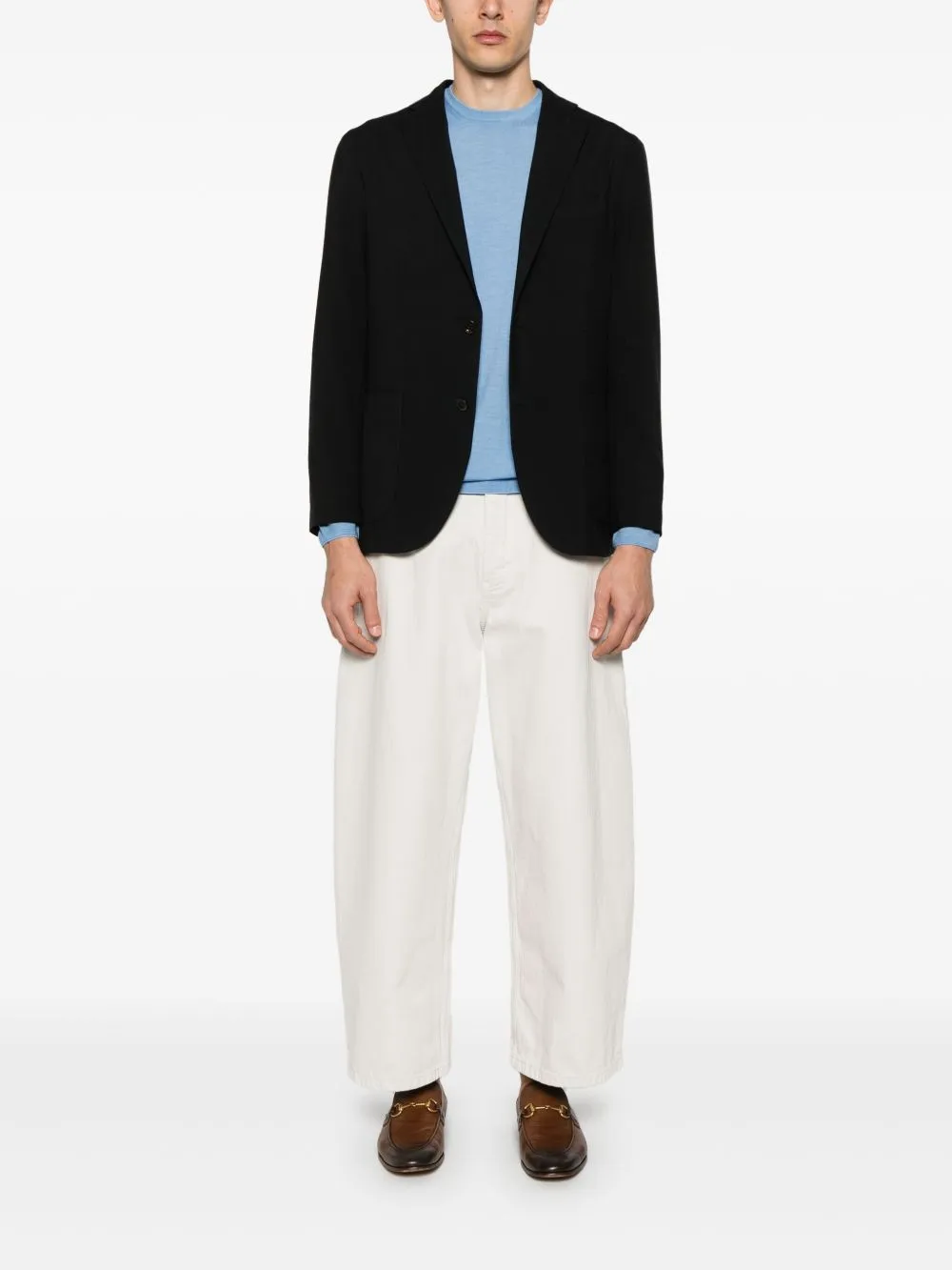 Wool single-breasted jacket