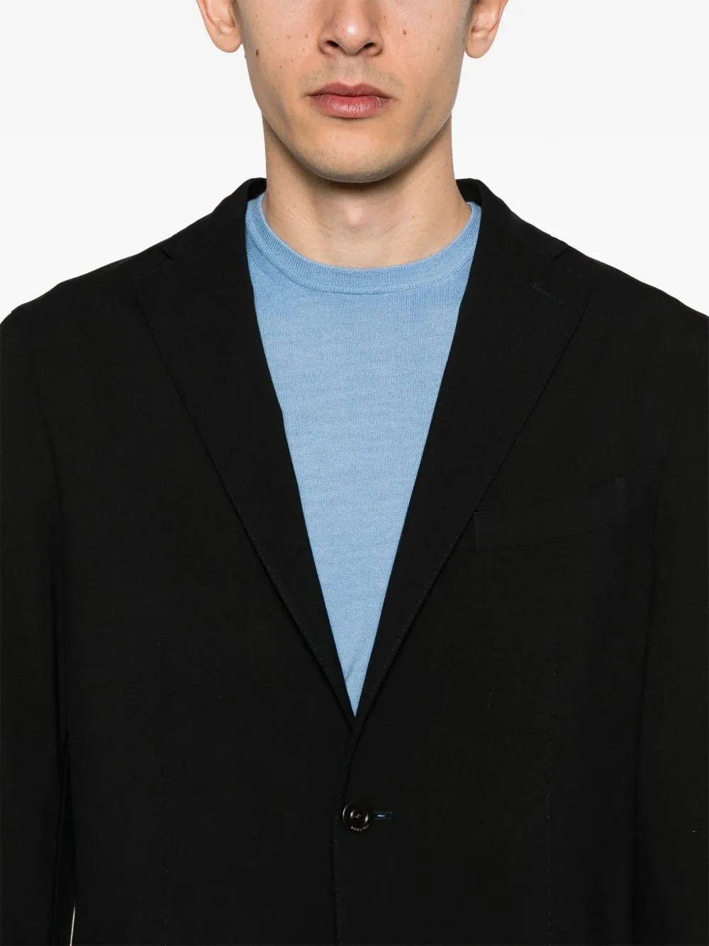 Wool single-breasted jacket