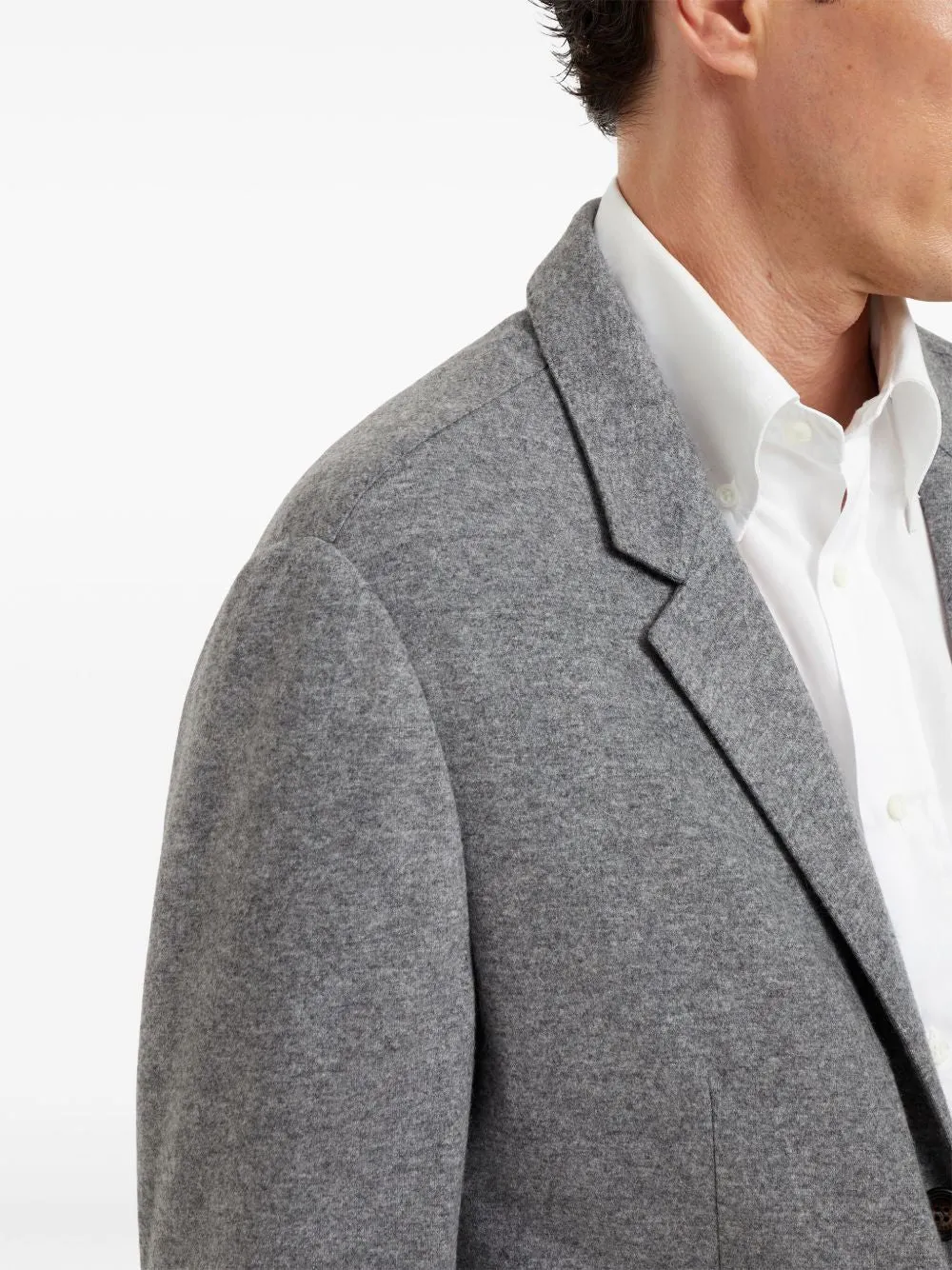 Wool single-breasted jacket