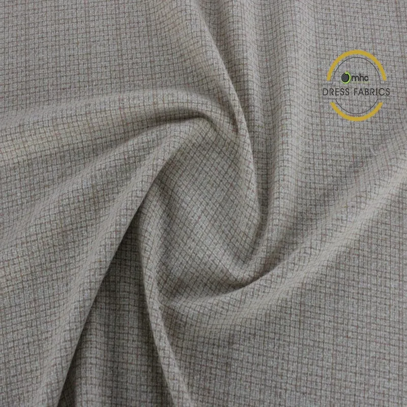 Woolen Check Fabric Cork 140cm