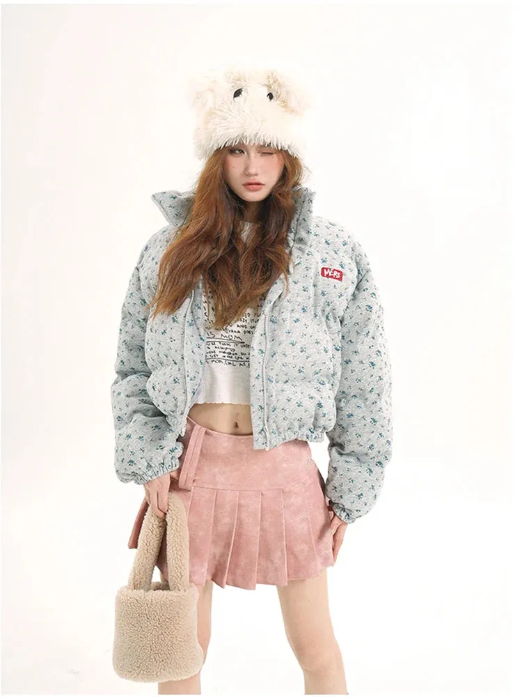 Y2K Floral Puffer Jacket