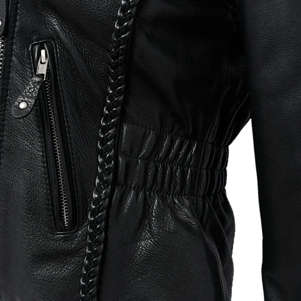 YELONA BELOVA Motorcycle Leather Jacket
