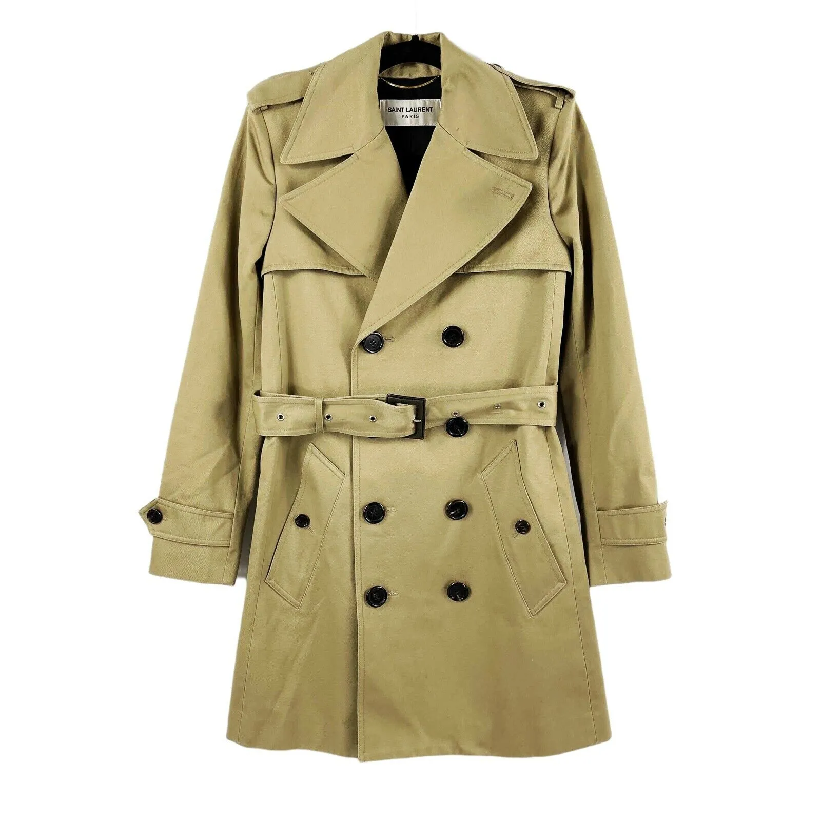 YSL - Saint Laurent - Runway Classic 6 Button Trench Coat - Belted - US 4 - 36