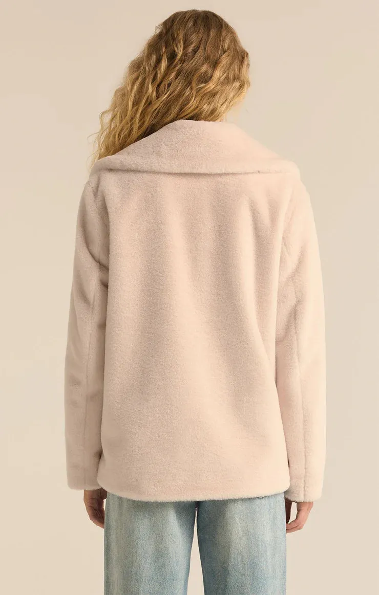 Z Supply Gem Double Breasted Fur Coat