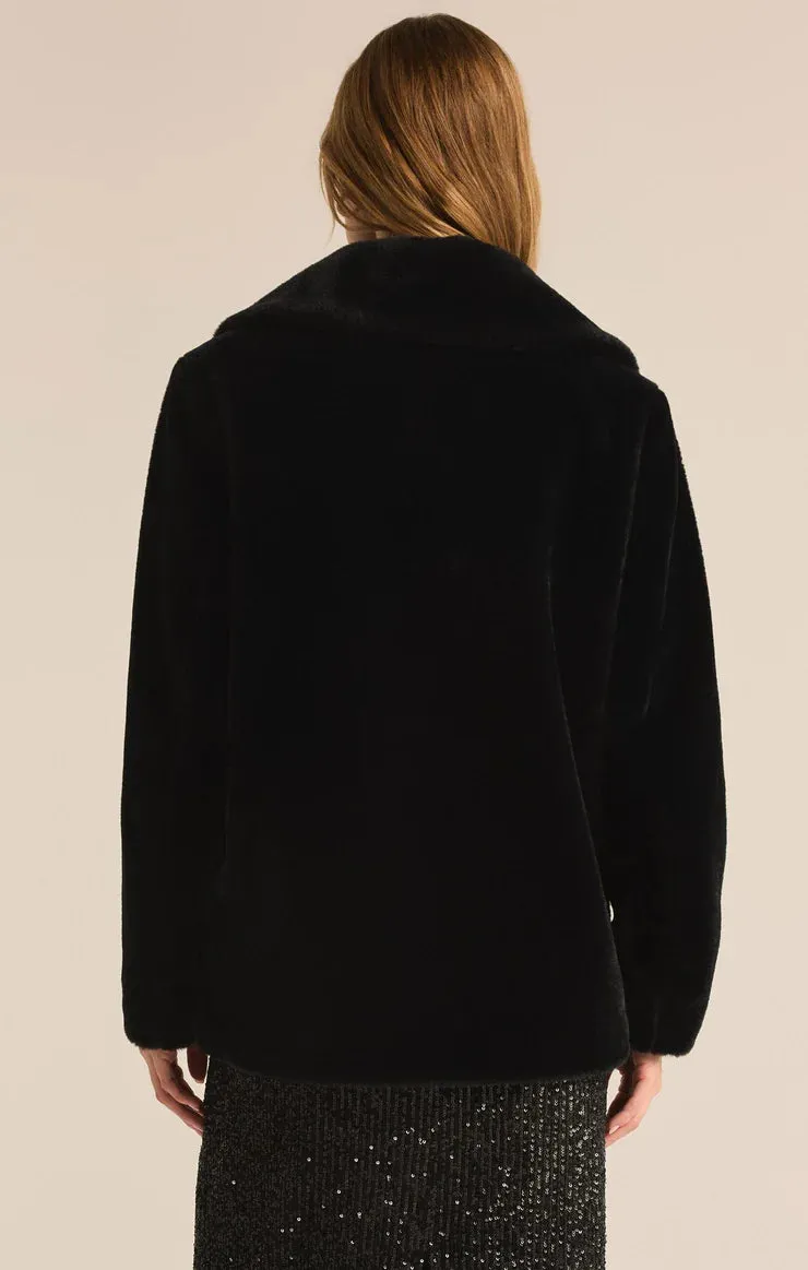 Z Supply Gem Double Breasted Fur Coat