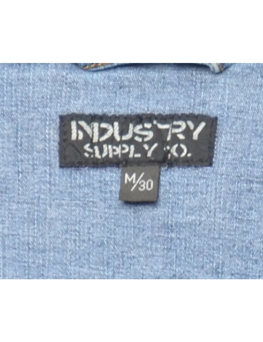 Zip Front Denim Jacket - M