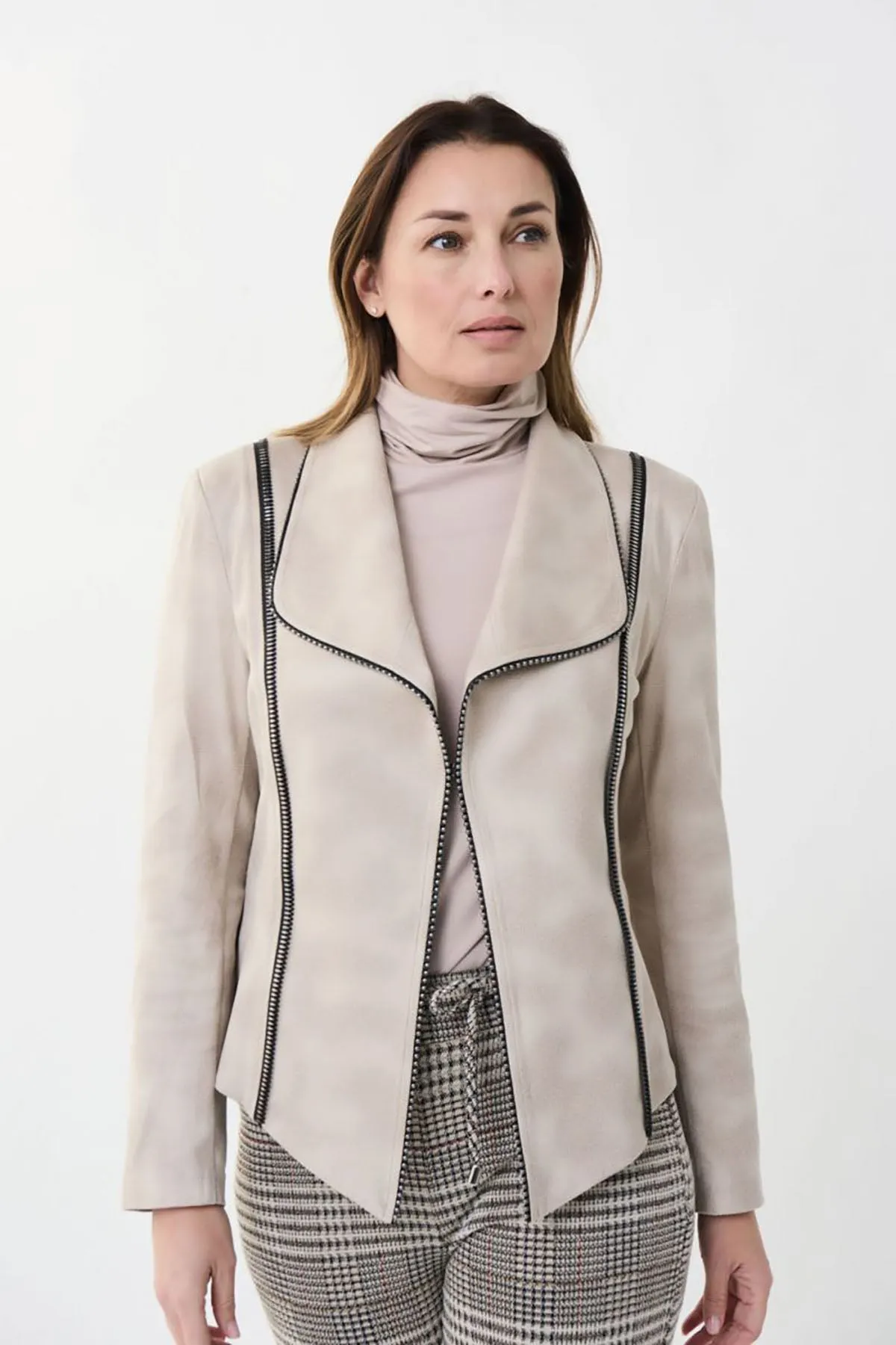 Zipper Detalided Jacket - Stone - JR121